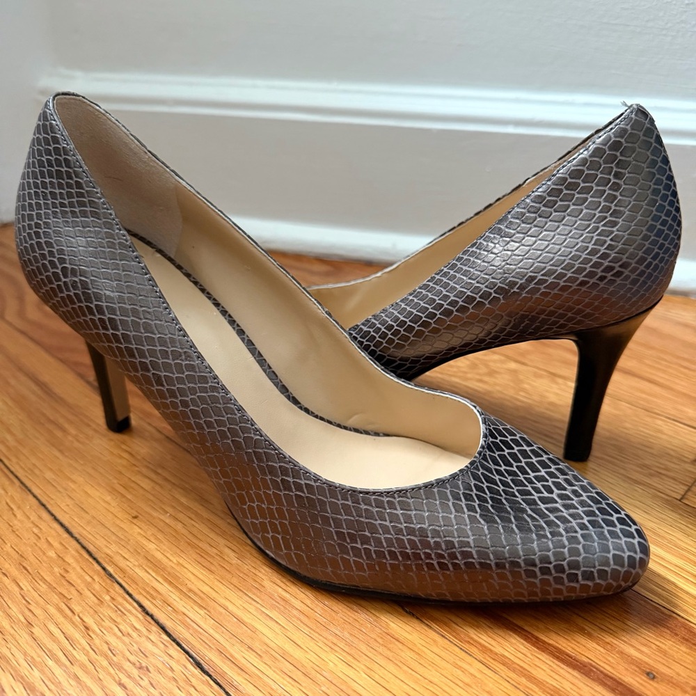 Cole Haan Grand OS Bronze/Gold Snakeskin Women's Heels Size 7